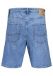 Thumbnail Short en coton bleu délavé avec une coupe droite et 1 bouton de fermeture - Image 2