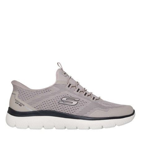 Baskets running taupe à semelle plate avec une...