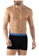 Thumbnail Lot de 3 boxers en coton bleus unis avec une taille élastiquée - Image 5