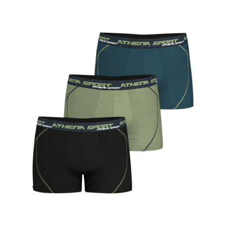 Lot de 3 boxers multicolores unis pourvus d'une...