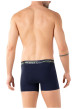 Thumbnail Lot de 3 boxers multicolores unis pourvus d'une taille élastiquée - Image 3