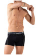 Thumbnail Lot de 3 boxers multicolores unis pourvus d'une taille élastiquée - Image 5