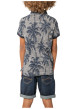 Thumbnail Polo en coton marine à motifs pourvu de manches courtes et d'une coupe droite - Image 2