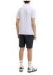 Thumbnail Short chino en coton marine uni pourvu de passants pour la ceinture - Image 4