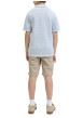 Thumbnail Short chino en coton beige uni pourvu de passants pour la ceinture - Image 3