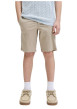 Thumbnail Short chino en coton beige uni pourvu de passants pour la ceinture - Image 5