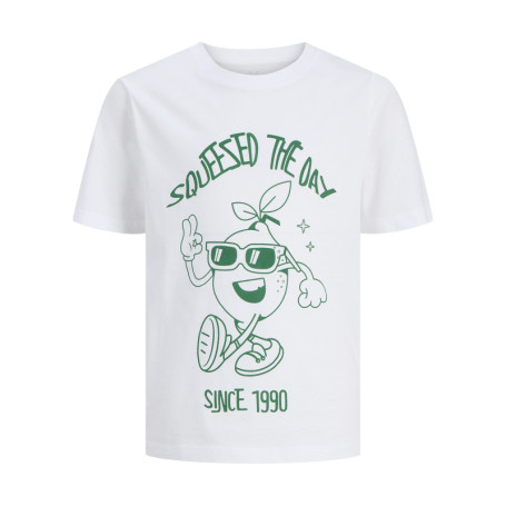T-shirt en coton blanc uni pourvu d'un imprimé...
