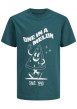 Thumbnail T-shirt en coton pétrole uni pourvu d'un imprimé pastèque et d'un col rond