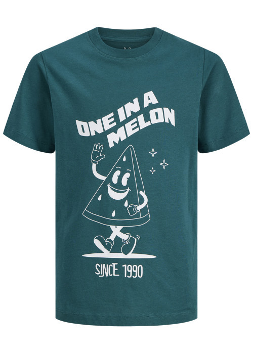T-shirt en coton pétrole uni pourvu d'un...