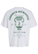 Thumbnail T-shirt en coton biologique blanc uni pourvu d'un imprimé antique - Image 2