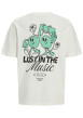Thumbnail T-shirt en coton biologique blanc uni pourvu d'un imprimé musical - Image 2