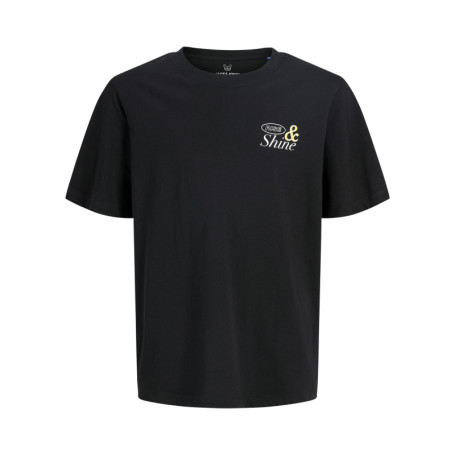 T-shirt en coton biologique noir uni pourvu...