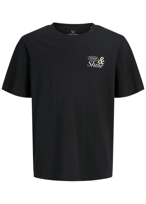 T-shirt en coton biologique noir uni pourvu...