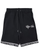 Thumbnail Short Jogging noir uni avec une coupe droite et un logo brodé