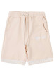 Thumbnail Short Jogging beige uni avec une coupe droite et un logo brodé