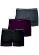 Thumbnail Lot de 3 boxers en coton multicolores unis pourvus d'une taille élastiquée - Image 2