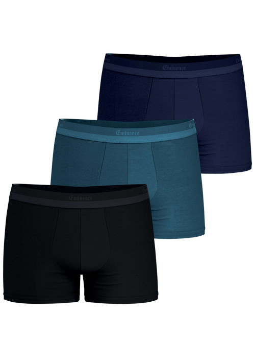 Lot de 3 boxers en coton multicolores unis avec une taille élastiquée