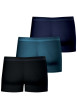 Thumbnail Lot de 3 boxers en coton multicolores unis avec une taille élastiquée - Image 2