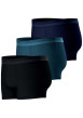 Thumbnail Lot de 3 boxers en coton multicolores unis avec une taille élastiquée - Image 3