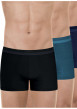 Thumbnail Lot de 3 boxers en coton multicolores unis avec une taille élastiquée - Image 6