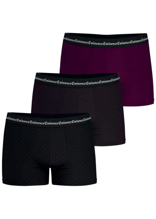 Lot de 3 boxers en coton multicolores à motifs avec le nom de la marque