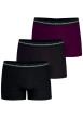 Thumbnail Lot de 3 boxers en coton multicolores à motifs avec le nom de la marque