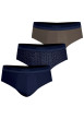 Thumbnail Lot de 3 slips en coton multicolores unis avec une taille élastiquée