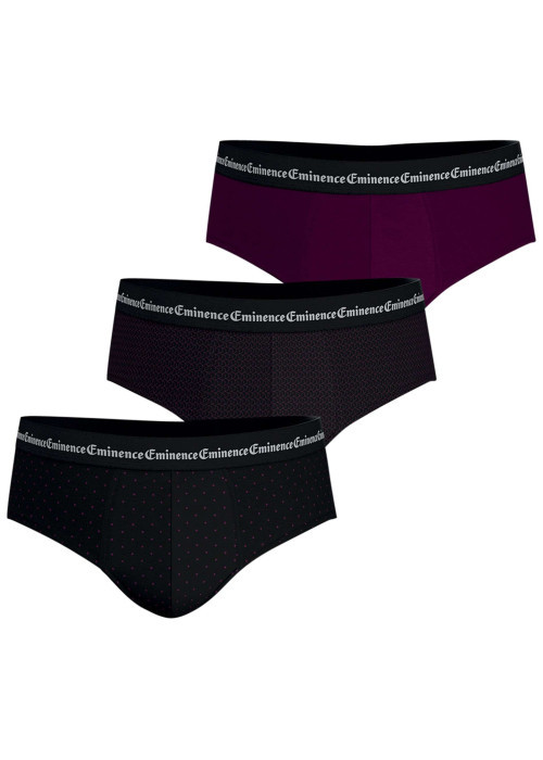 Lot de 3 slips en coton multicolores à motifs avec le nom de la marque