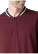 Thumbnail Pyjama long en coton bordeaux uni pourvu d'une coupe droite et d'un col boutonné - Image 5