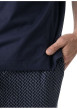 Thumbnail Pyjama court en coton marine à motifs pourvu d'une coupe droite - Image 6