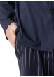 Thumbnail Pyjama long en coton marine à motifs pourvu d'une coupe droite - Image 6