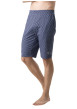 Thumbnail Pyjama court en coton marine à motifs pourvu du logo imprimé - Image 3