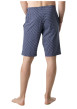 Thumbnail Pyjama court en coton marine à motifs pourvu du logo imprimé - Image 4