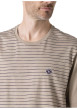 Thumbnail Pyjama court en coton beige à rayures pourvu d'une coupe droite - Image 5
