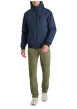 Thumbnail Blouson marine uni avec une coupe droite et un col à capuche - Image 2