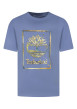 Thumbnail T-shirt en coton ciel imprimé avec une coupe droite et un col rond