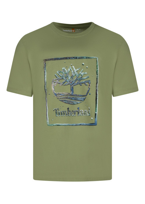 T-shirt en coton tilleul imprimé avec une coupe...