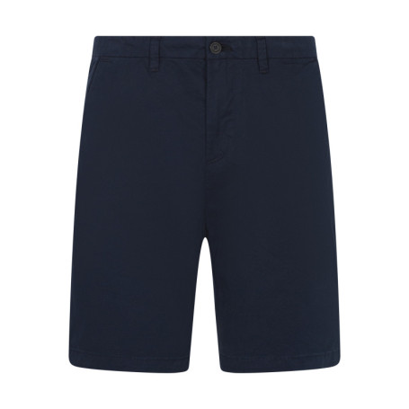 Short chino en coton marine uni avec une coupe...