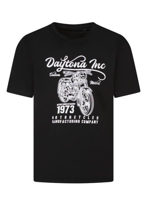 T-shirt Sherbrooke en coton noir à coupe droite...