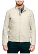 Thumbnail Blouson beige uni pourvu d'une coupe droite et d'un col montant