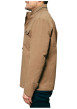 Thumbnail Parka en coton taupe unie avec une coupe droite et un col montant - Image 2