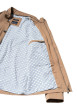 Thumbnail Parka en coton taupe unie avec une coupe droite et un col montant - Image 5