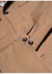 Thumbnail Parka en coton taupe unie avec une coupe droite et un col montant - Image 6