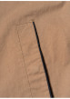 Thumbnail Parka en coton taupe unie avec une coupe droite et un col montant - Image 7