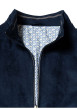 Thumbnail Blouson marine uni pourvu d'une coupe droite et d'un col montant - Image 4