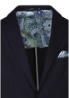 Thumbnail Veste blazer marine unie avec une coupe ajustée et un col cranté à revers - Image 3