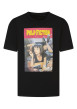 Thumbnail T-shirt en coton noir imprimé avec une coupe droite et un col rond