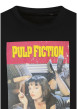 Thumbnail T-shirt en coton noir imprimé avec une coupe droite et un col rond - Image 3