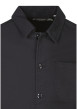 Thumbnail Surchemise en coton noire unie avec une coupe droite et un col à revers - Image 3