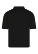 Thumbnail Polo en coton biologique noir uni avec une coupe droite et un col à revers - Image 2